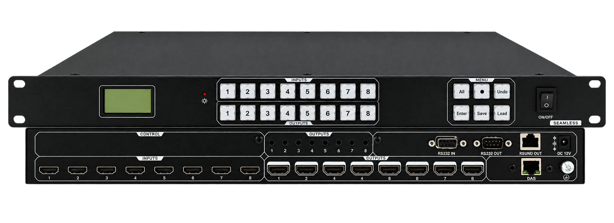 JI-MUH0808S-Pro 8 by 8 seamless HDMI matrix switcher