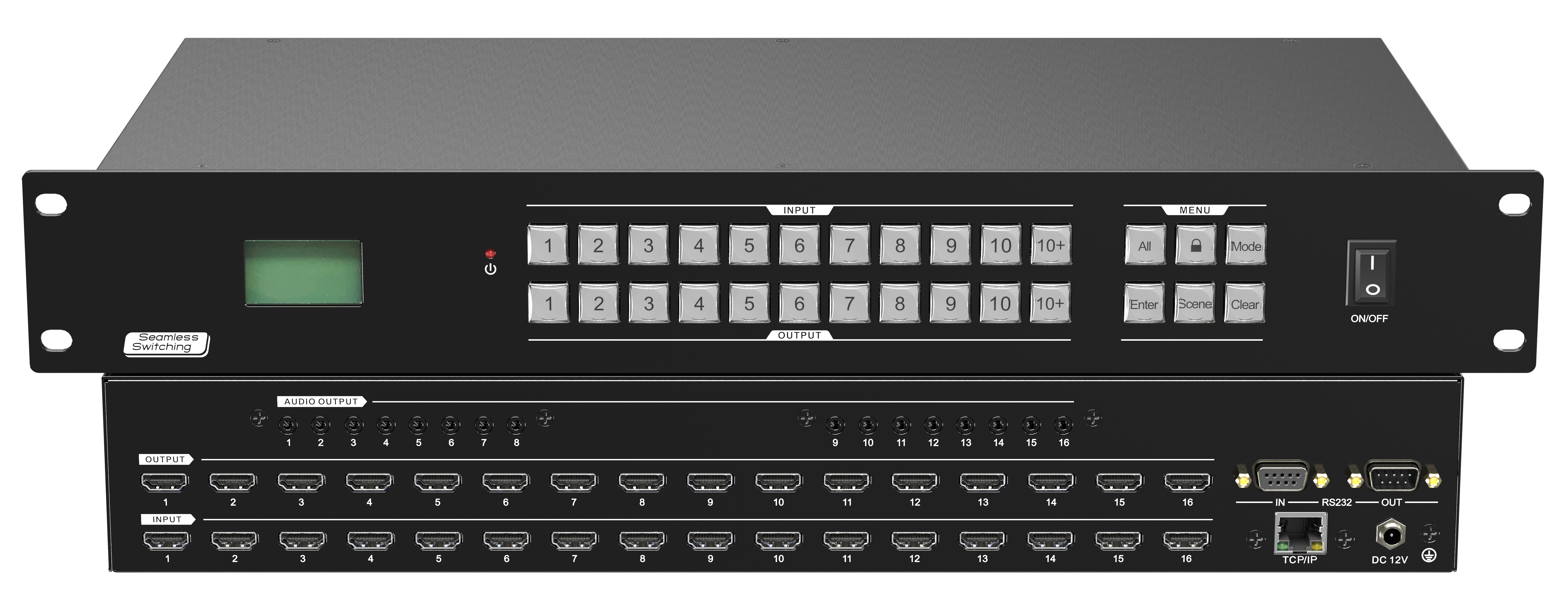 JI-MUH1616S-Pro 16 by 16 seamless HDMI matrix switcher