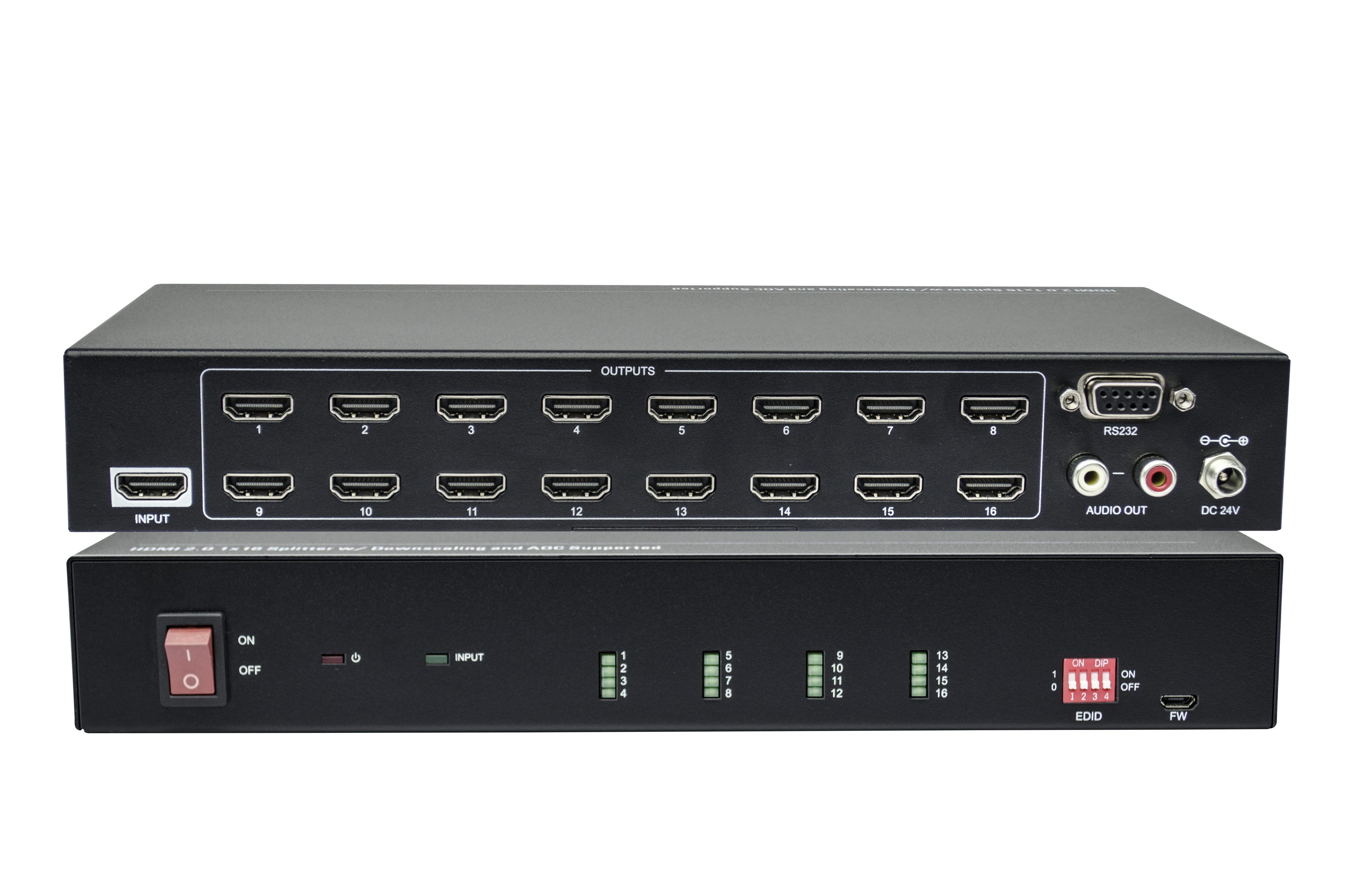 JI-S116 HDMI 2.0 1 by 16 distribution splitter