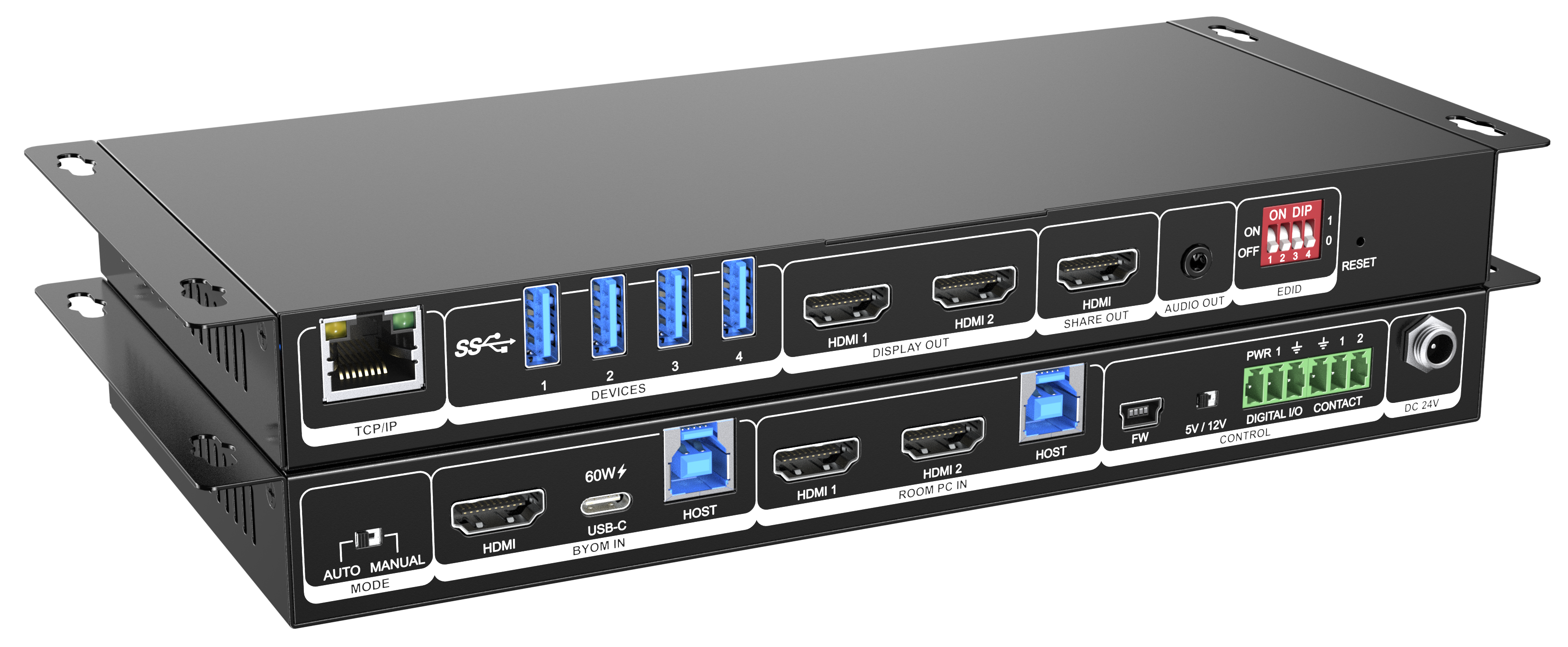 JIU43-KVM 4 by 3 video conferencing switcher